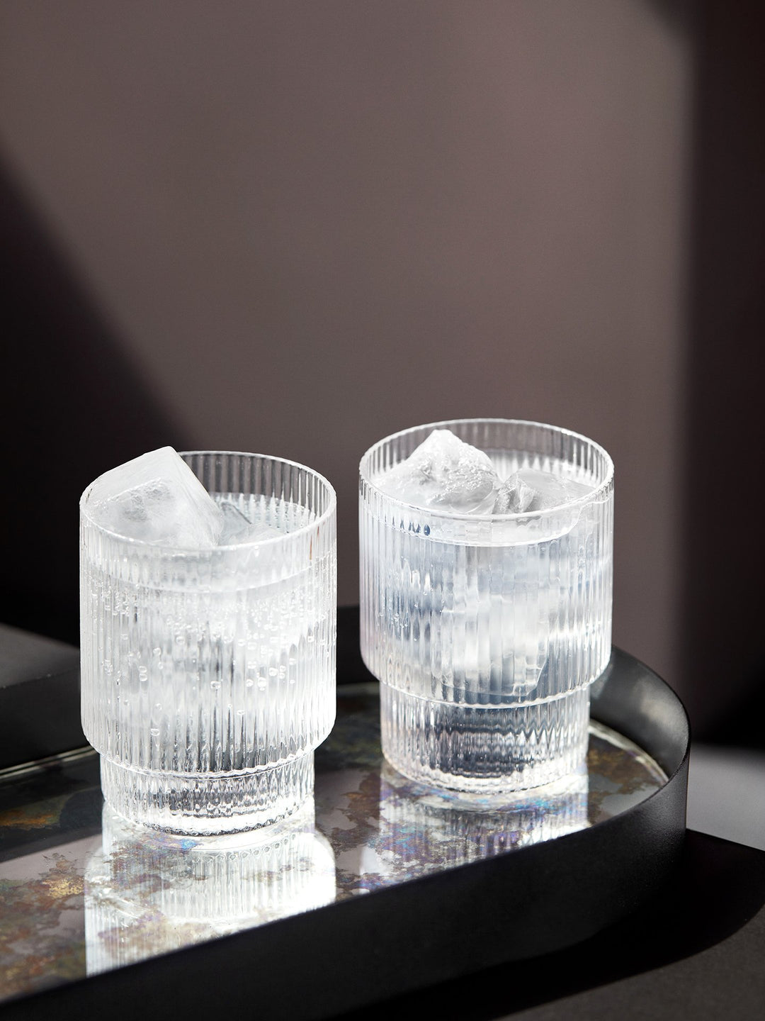 vintage inspired ripple glassware set